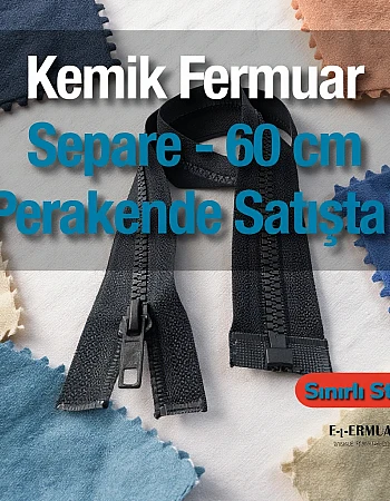 60 Cm Kemik Mont Fermuarı Açık Uçlu (Separe)  -  PR0060T6