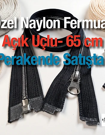 65 Cm Kaplamalı Naylon Mont Fermuarı Açık Uçlu (Separe)  -  PR0065T10BN