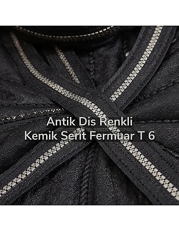 Antik Diş Renkli Kemik Şerit Fermuar T 6 - SRTKMKOT6