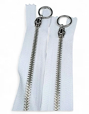 Metal Fermuar 25 cm T 5 Metal Dişli Beyaz Dipli  ZPHSN0025T5