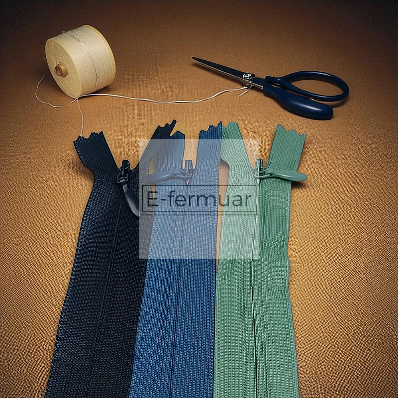 Gizli Fermuar 35 cm Tül Elbise ve Etek Fermuarı ZPHSN0035TUL