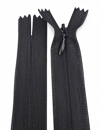 18 cm Tül Şeritli Dipli Gizli Fermuar Tip 3 | Elbise ve Etek İçin | NC0018TUL