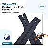 20 cm Pantolon ve Etek Tip 5 Naylon Fermuar Kapalı Uçlu 25 Ad NC0020T5