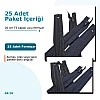 20 cm Pantolon ve Etek Tip 5 Naylon Fermuar Kapalı Uçlu 25 Ad NC0020T5