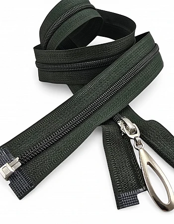 120 cm Naylon Özel Elcikli Ferace Fermuarı Açık Uçlu Separe | PR00120T10