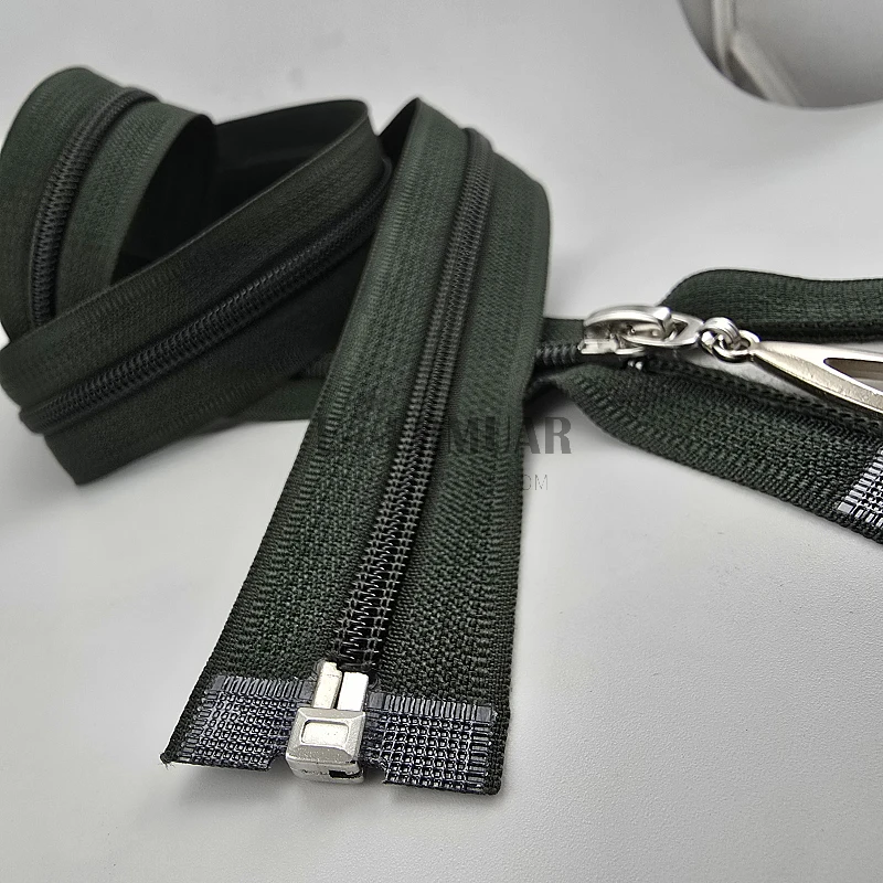 120 cm Nylon Special Handle-Type Abaya Zipper, Open End (Separate) - PR00120T10