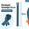 50 cm T5 Mavi Naylon Dipli Fermuar – Cep ve Çanta Fermuarı ZP0050t5
