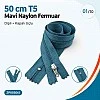 50 cm T5 Mavi Naylon Dipli Fermuar – Cep ve Çanta Fermuarı ZP0050t5