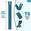 50 cm T5 Mavi Naylon Dipli Fermuar – Cep ve Çanta Fermuarı ZP0050t5