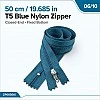50 cm T5 Mavi Naylon Dipli Fermuar – Cep ve Çanta Fermuarı ZP0050t5