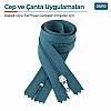 50 cm T5 Mavi Naylon Dipli Fermuar – Cep ve Çanta Fermuarı ZP0050t5