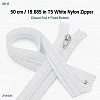 50 cm T5 Beyaz Naylon Dipli Fermuar – Cep ve Çanta Fermuarı ZP0050t5