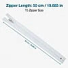 50 cm T5 Beyaz Naylon Dipli Fermuar – Cep ve Çanta Fermuarı ZP0050t5