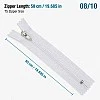 50 cm T5 Beyaz Naylon Dipli Fermuar – Cep ve Çanta Fermuarı ZP0050t5