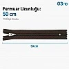 50 cm T5 Kahverengi Naylon Dipli Fermuar – Cep ve Çanta Fermuarı ZP0050t5K