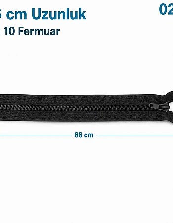 66 cm Tip 10 Siyah Naylon Açık Uçlu Mont Fermuarı – Separe Ceket ve Mont Fermuarı ZPS0066T10