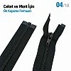 66 cm Tip 10 Siyah Naylon Açık Uçlu Mont Fermuarı – Separe Ceket ve Mont Fermuarı ZPS0066T10