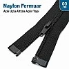 68 cm Tip 10 Siyah Naylon Açık Uçlu Separe Mont Fermuarı – Ceket ve Mont Fermuarı ZPS0068T10