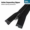 68 cm Tip 10 Siyah Naylon Açık Uçlu Separe Mont Fermuarı – Ceket ve Mont Fermuarı ZPS0068T10