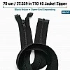 70 cm Tip 10 Siyah Naylon Açık Uçlu Separe Mont Fermuarı – Ceket ve Mont Fermuarı ZPS0070T10