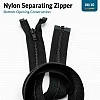 70 cm Tip 10 Siyah Naylon Açık Uçlu Separe Mont Fermuarı – Ceket ve Mont Fermuarı ZPS0070T10