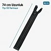 74 cm Tip 10 Siyah Naylon Açık Uçlu Separe Mont Fermuarı – Ceket ve Mont Fermuarı ZPS0074T10