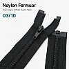 74 cm Tip 10 Siyah Naylon Açık Uçlu Separe Mont Fermuarı – Ceket ve Mont Fermuarı ZPS0074T10