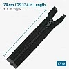 74 cm Tip 10 Siyah Naylon Açık Uçlu Separe Mont Fermuarı – Ceket ve Mont Fermuarı ZPS0074T10