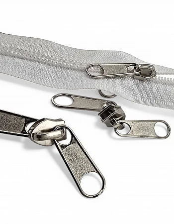 Naylon Fermuar Kursörü Çift Elcikli Tip 10  - Çadır Fermuarı Kursörü - ESB002N10C