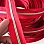 Vibrant Red Fabric with Nickel-Coloured Teeth Zipper - SRTNYLCT10