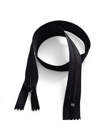 55 cm 21.66" T5 Black Nylon Closed-End Zipper | Jacket Pocket and Bag Zipper | ZP0055T5