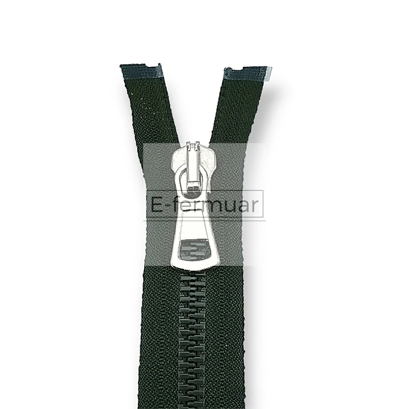 unisex Kemik Fermuar 20 cm T9 Metal Diş Görünümlü Kapalı Uçlu - Dipli ZPK0020T9MG