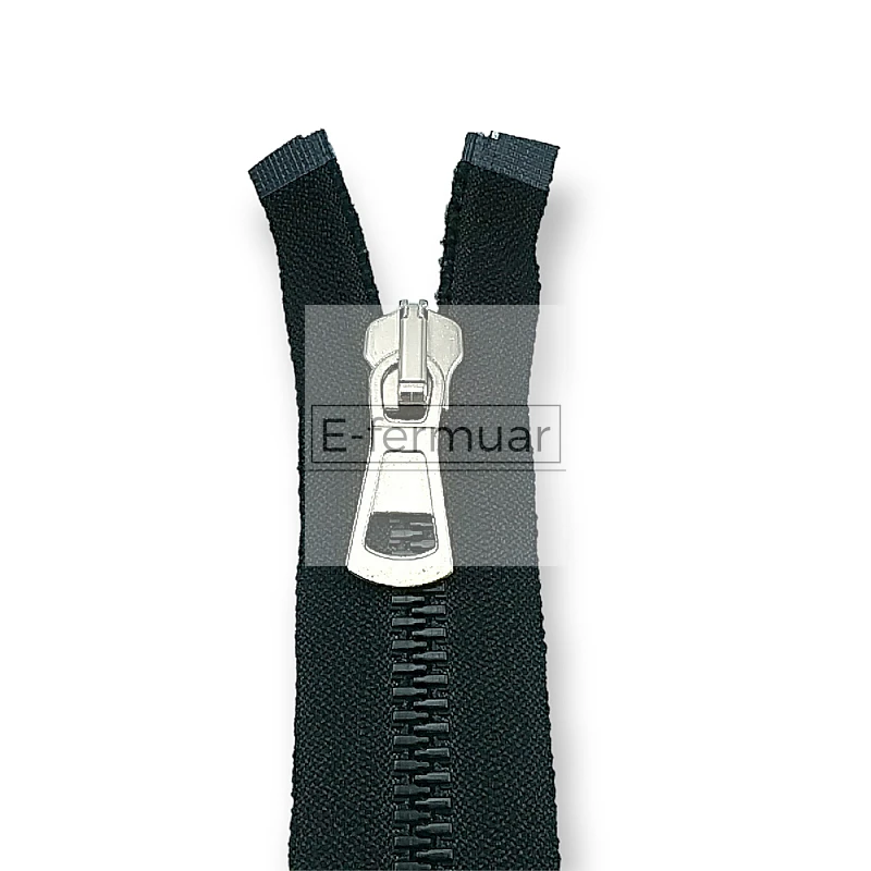Molded Zipper 80 cm, 31,50" #9 Metal Imatation Metalized Teeth Open End - Separe ZPK0080T9MGK
