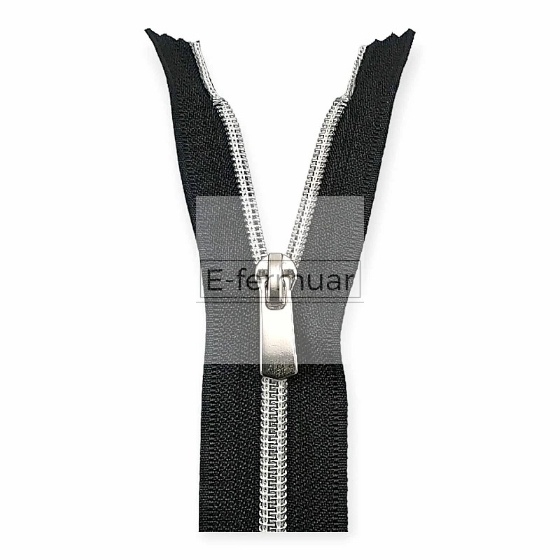 60 cm #5 23,62" Nylon Coil Metallic Teeth Jacket Zipper Open End - Separating ZPSM0060T10 60 cm #5 23,62" Nylon Coil Metallic Teeth Jacket Zipper Open End - Separating ZPSM0060T10