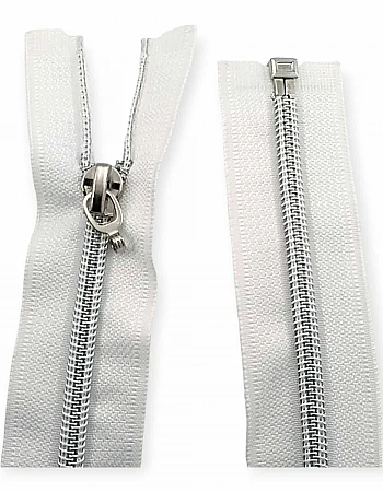 70 cm #5 27,55" Nylon Coil Metallic Teeth Jacket Zipper Open End - Separating ZPSM0070T10