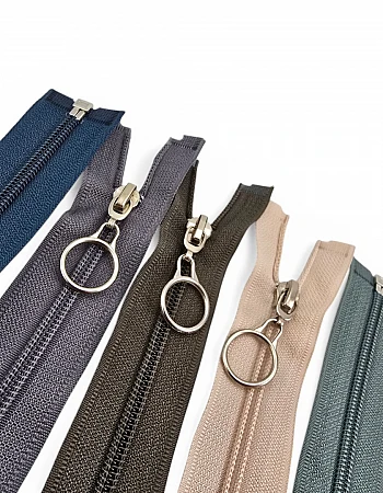 47 cm Type 10 Nylon Jacket Zipper, Open-Ended Separator – Durable Thick Toothed Model - ZPHSN0047T10