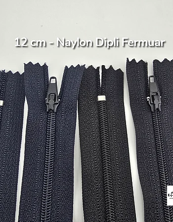12 Cm Naylon Cep Fermuarı Dipli -  NC0012T5