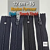12 Cm Naylon Cep Fermuarı Dipli -  NC0012T5
