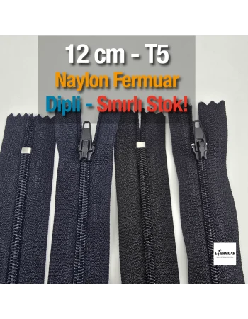 12 Cm Naylon Cep Fermuarı Dipli -  NC0012T5