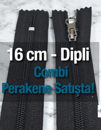 16 Cm Combi Elcikli Naylon Cep Fermuarı Dipli -  NC0016T10C