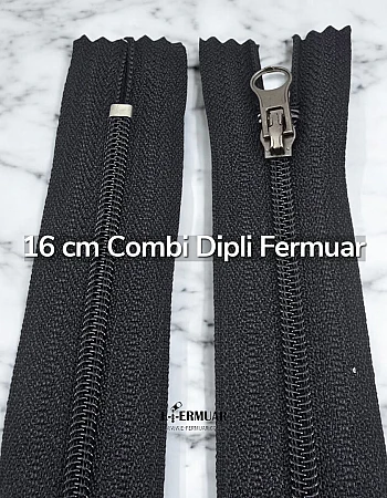 16 Cm Combi Elcikli Naylon Cep Fermuarı Dipli -  NC0016T10C