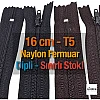 16 Cm Naylon Cep Fermuarı Dipli -  NC0016T5