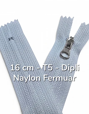 16 Cm T 5 Naylon Cep Fermuarı Dipli - NC0016T5C