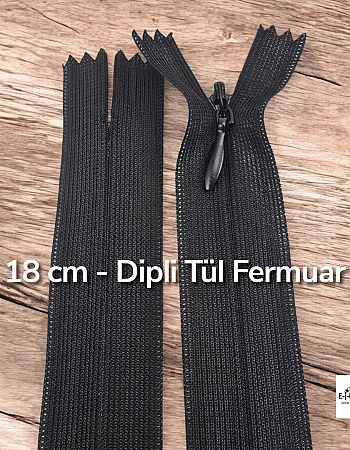 18 cm Dipli Tül Fermuar -  NC0018TUL