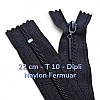 Pantolon ve Etek Fermuarı Naylon 22 cm T 10 Kapalı Uçlu Boru Elcikli NC0022T10