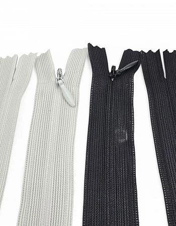 35 cm Tül Şeritli Dipli Gizli Fermuar Tip 3 | Elbise, Etek ve Abiye İçin | NC0035TUL