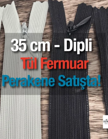 35 cm Dipli Tül Fermuar -  NC0035TUL