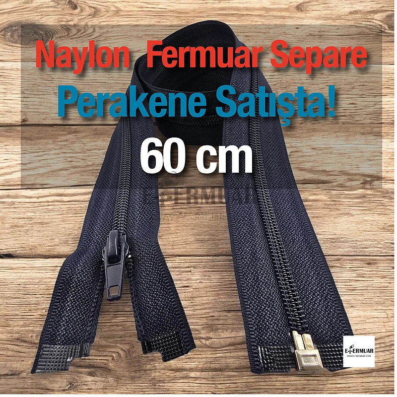60 Cm Naylon Mont Fermuarı Açık Uçlu (Separe)  -  PR0060T10