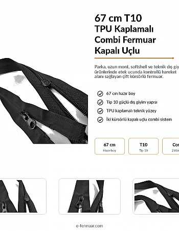67 cm TPU Waterproof Zipper Combi NC0067SG