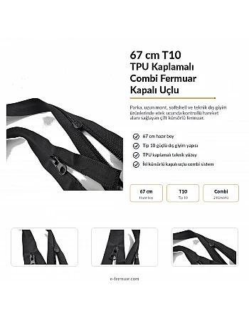67 cm Tpu Combi Su Geçirmez Fermuar NC0067SG